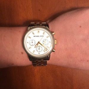 Michael Kors Watch: two tone silver and gold